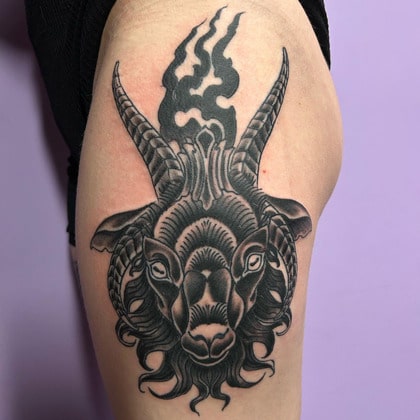 Half Skull Half Buffalo tattoo - Best Tattoo Ideas Gallery